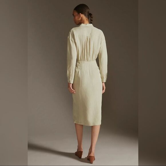 Anthropologie - V-Neck Knot Front Midi Dress size 8 - Picture 3 of 7